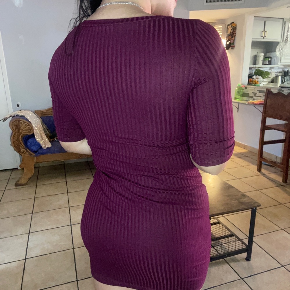Burgundy dress